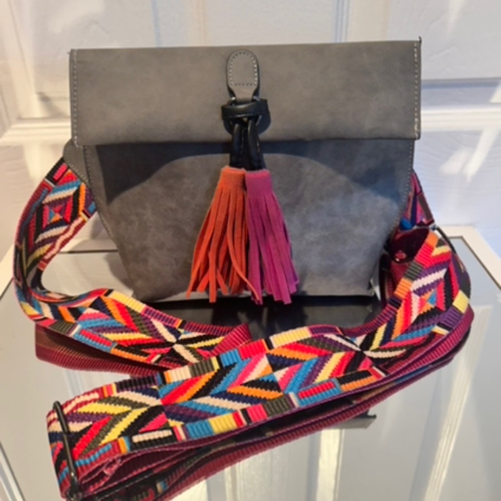 Grey crossbody bag